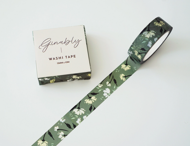 Ruban Washi Tape - Vert élégant