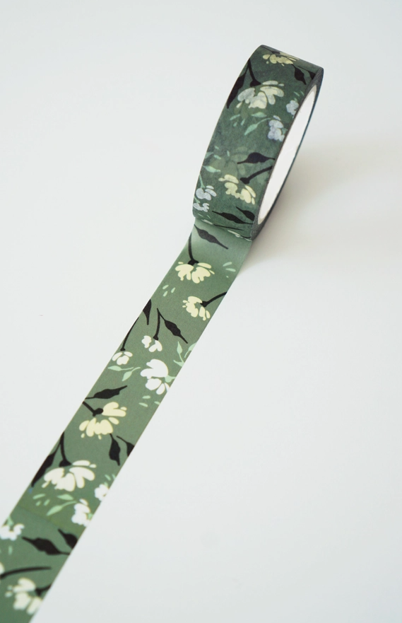 Ruban Washi Tape - Vert élégant