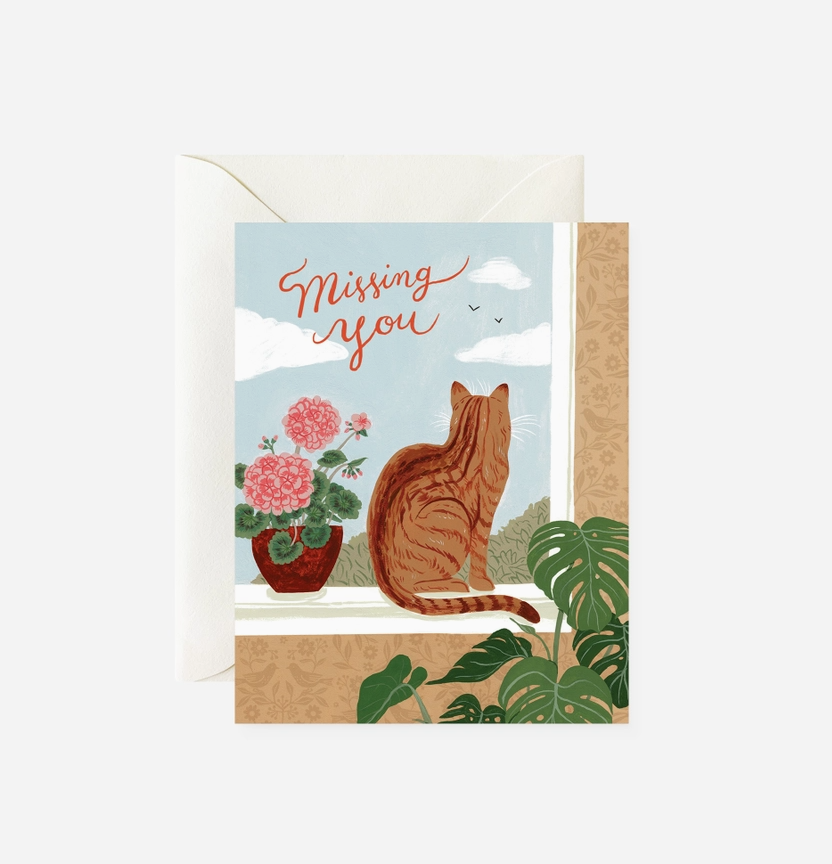 Carte de souhaits - Missing you (enveloppe incluse)