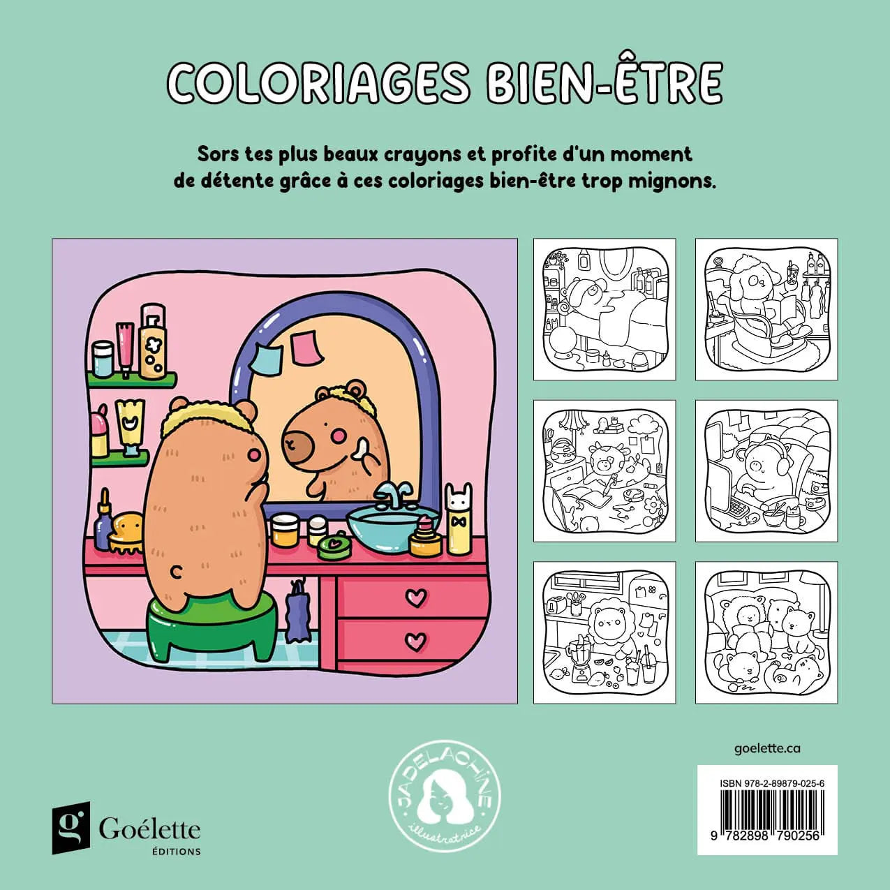 Livre à colorier Jade Lachine pour activité créative avec dessins artistiques détaillés