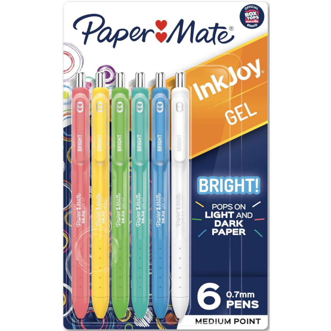 Stylo à bille rétractable InkJoy® gel - Paquet de 6 - Brillant