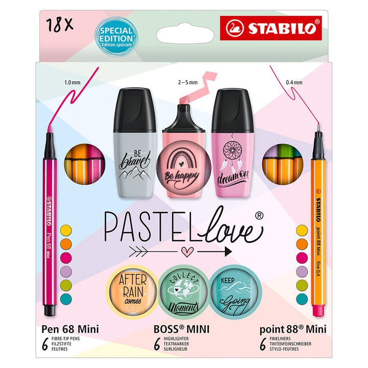 Ensemble mini surligneurs BOSS et mini Point 68 & mini Point 88- Pastel Love - Édition Spéciale