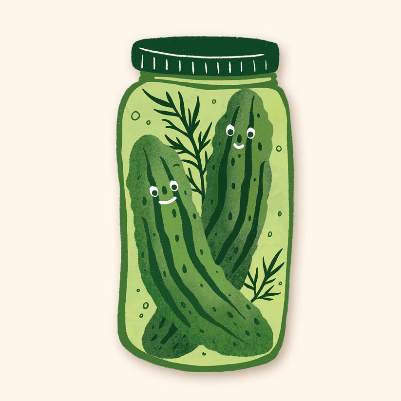 Autocollant en vinyle - Cornichons - Illustré par Fermette et Gribouillis