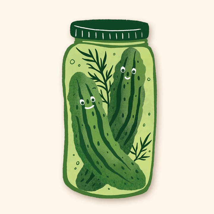 Autocollant en vinyle - Cornichons - Illustré par Fermette et Gribouillis