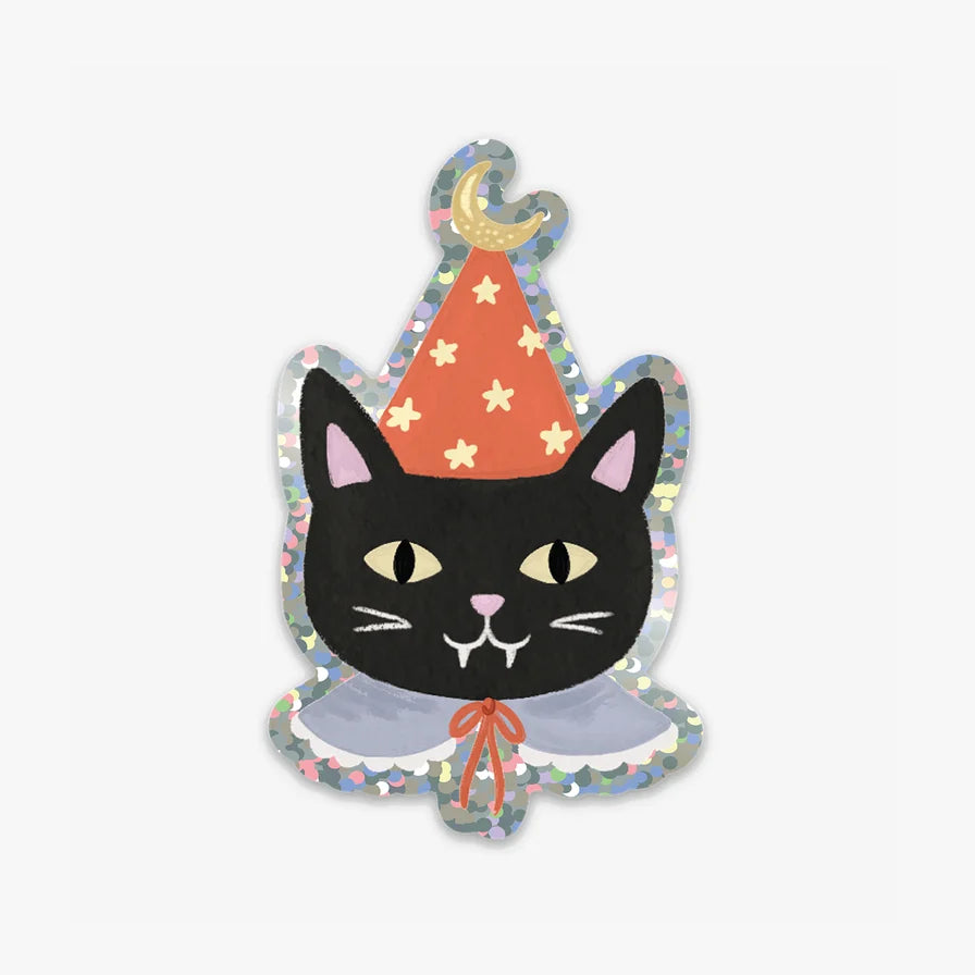 Glitter Chat- Autocollant découpé - Illustré par Marie-Lise