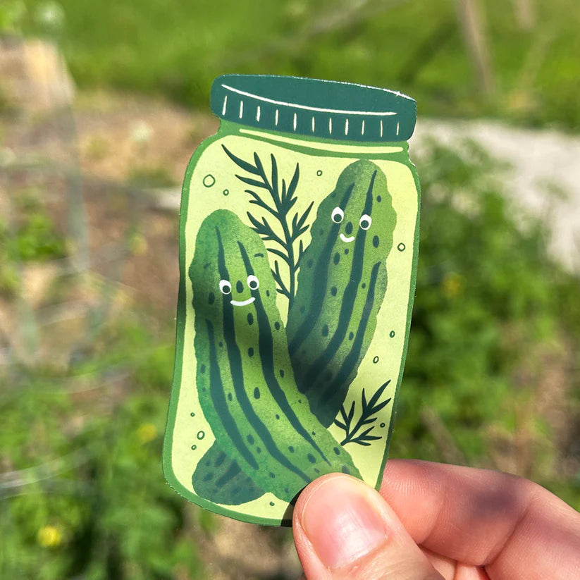 Autocollant en vinyle - Cornichons - Illustré par Fermette et Gribouillis
