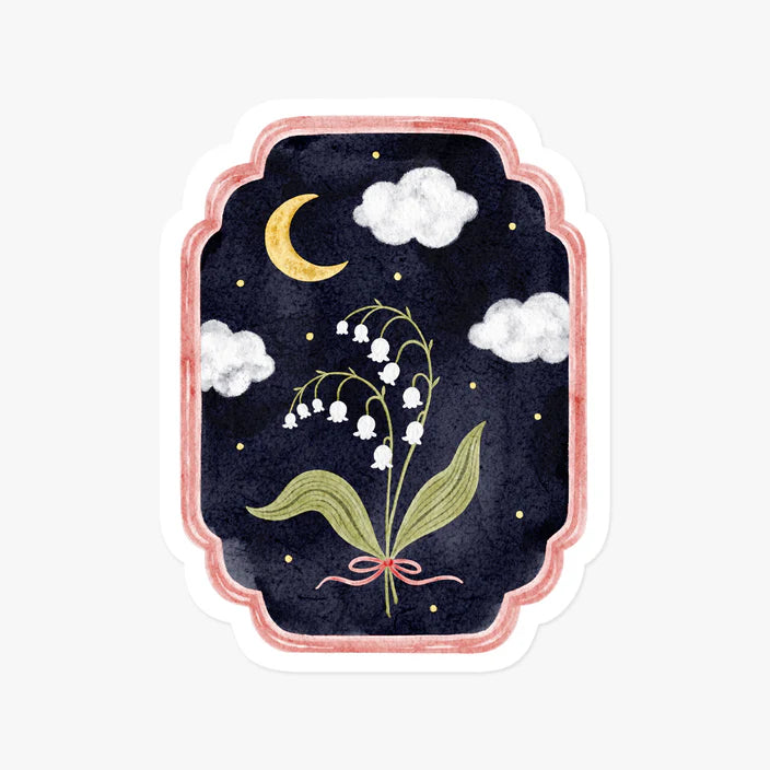 Muguet de minuit - Autocollant découpé -  illustré par Marie-Lise