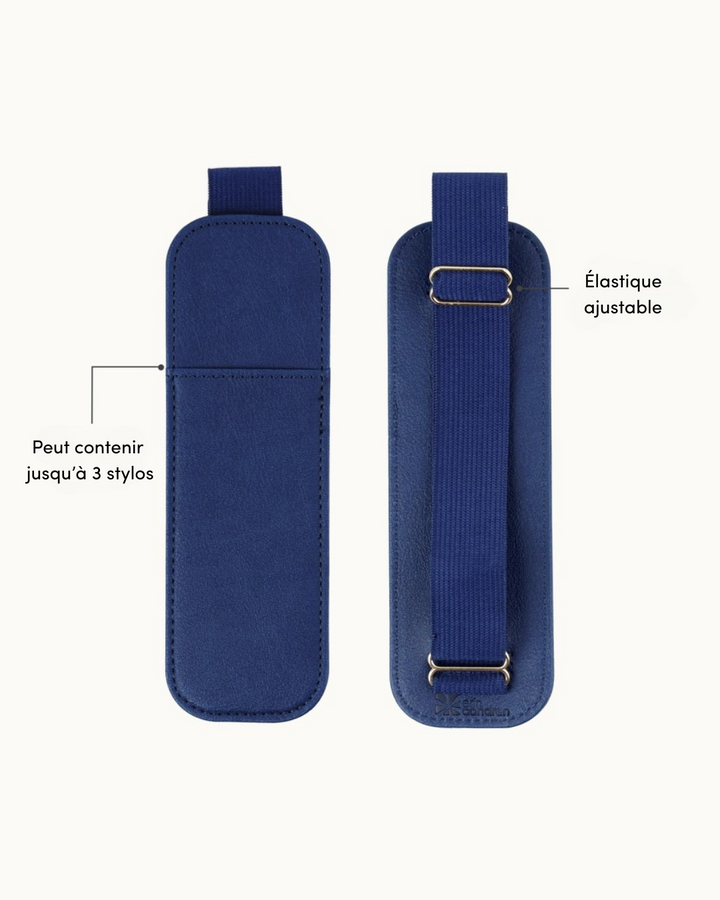 Porte-stylos avec élastique ajustable  – Minuit
