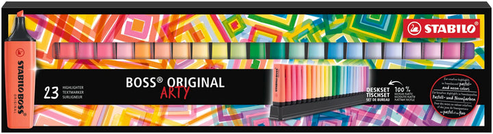 Ensemble de 23 Surligneurs BOSS - (9 Fluo + 14 Pastel)