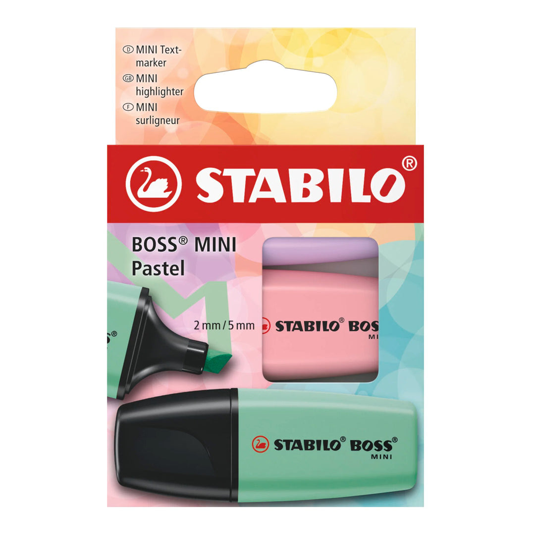 Ensemble de 3 MINI surligneurs BOSS - Pastel