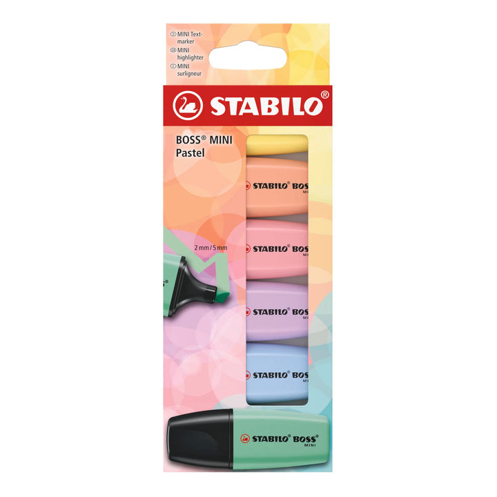Ensemble de 6 MINI surligneurs BOSS - Pastel