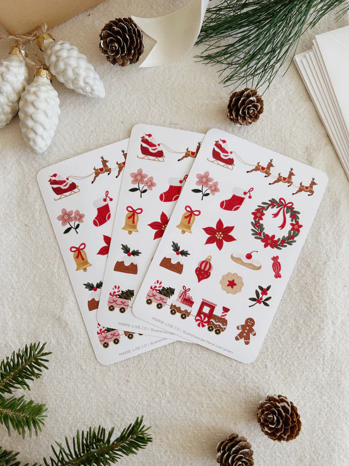 La magie de Noël - Feuille d'autocollants - illustrée par Marie-Lise
