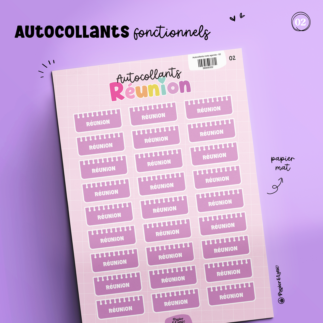 Autocollants fonctionnels - 02. Réunion