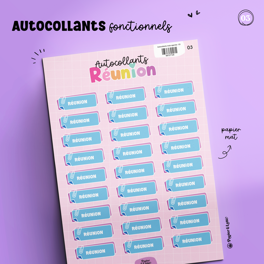 Autocollants fonctionnels - 03. Réunion trombone