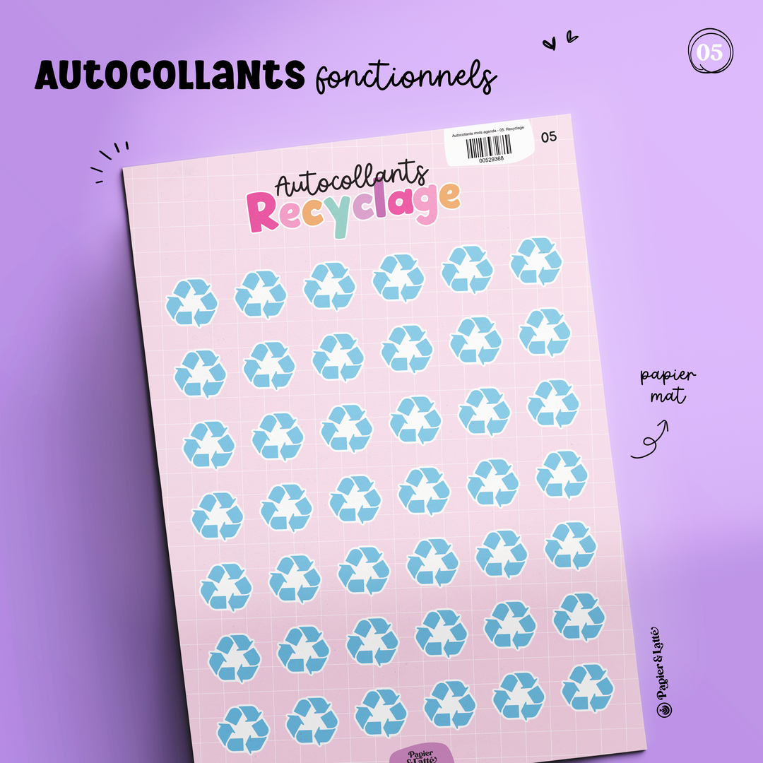 Autocollants fonctionnels- 05. Recyclage