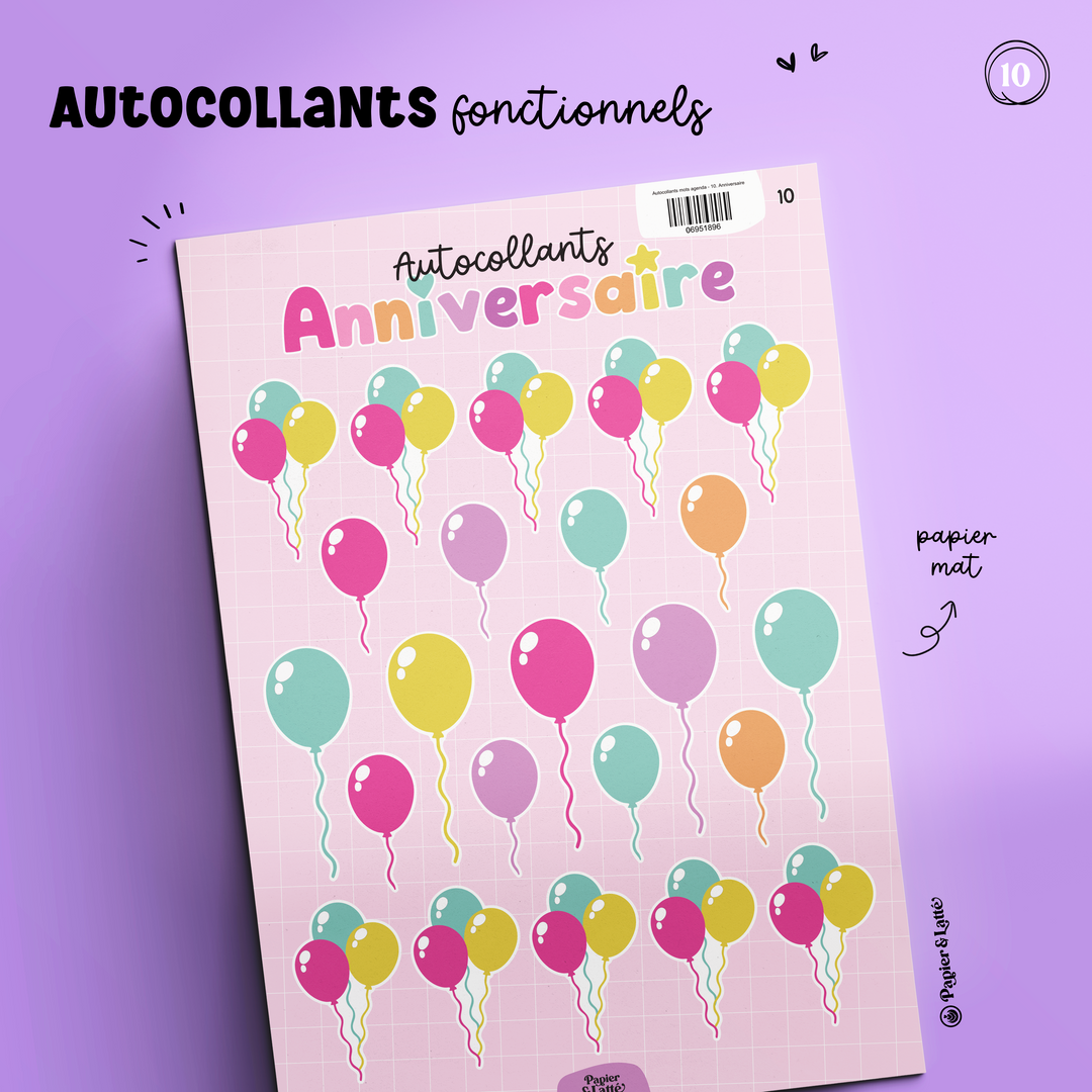 Autocollants fonctionnels - 10. Anniversaire