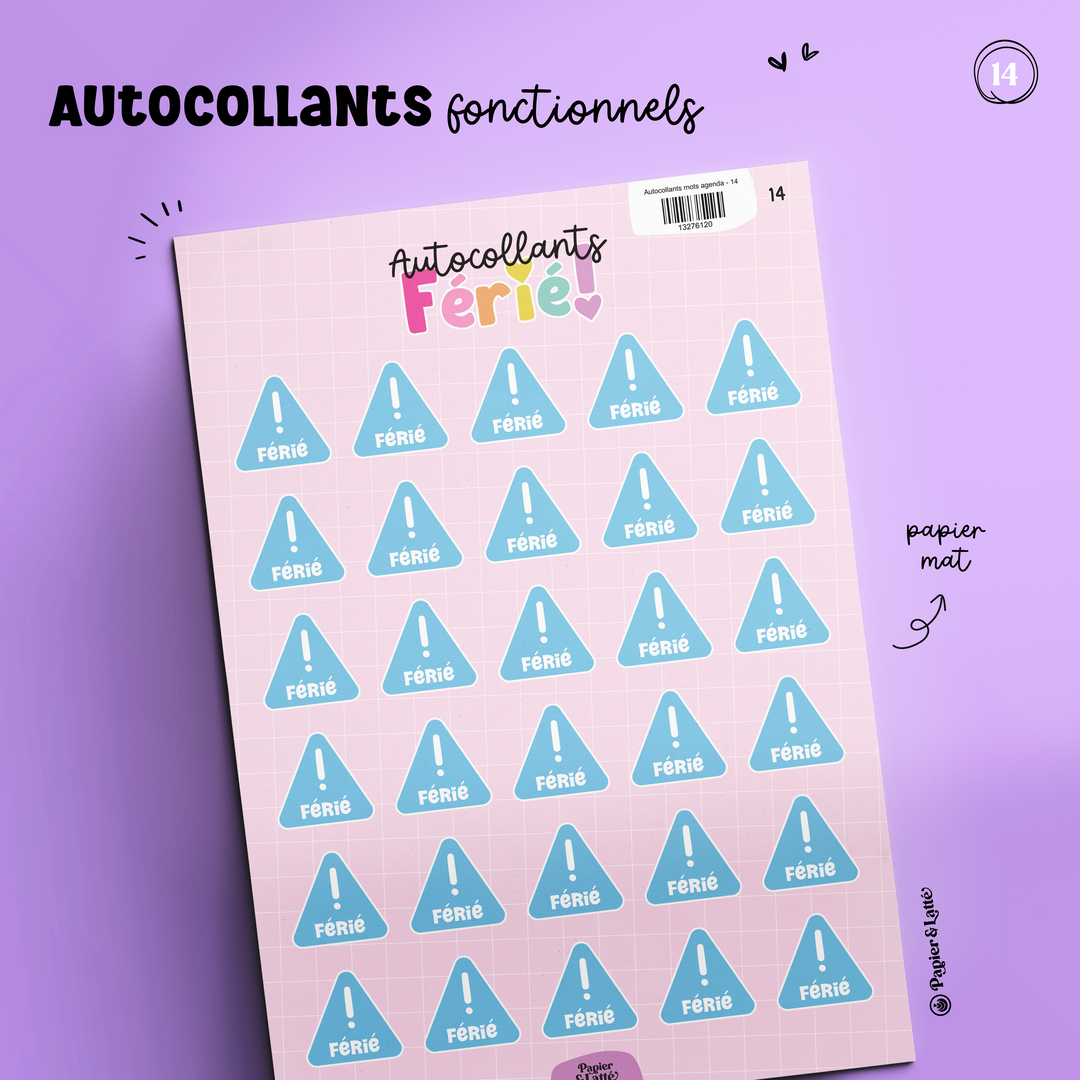Autocollants fonctionnels - 14. Férié !
