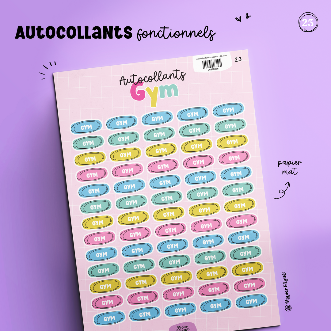 Autocollants fonctionnels - 23. Gym