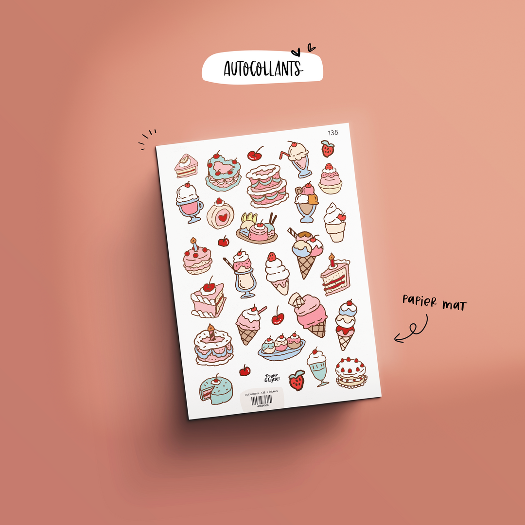 Autocollants - 138. Cerise sur le gâteau / Stickers