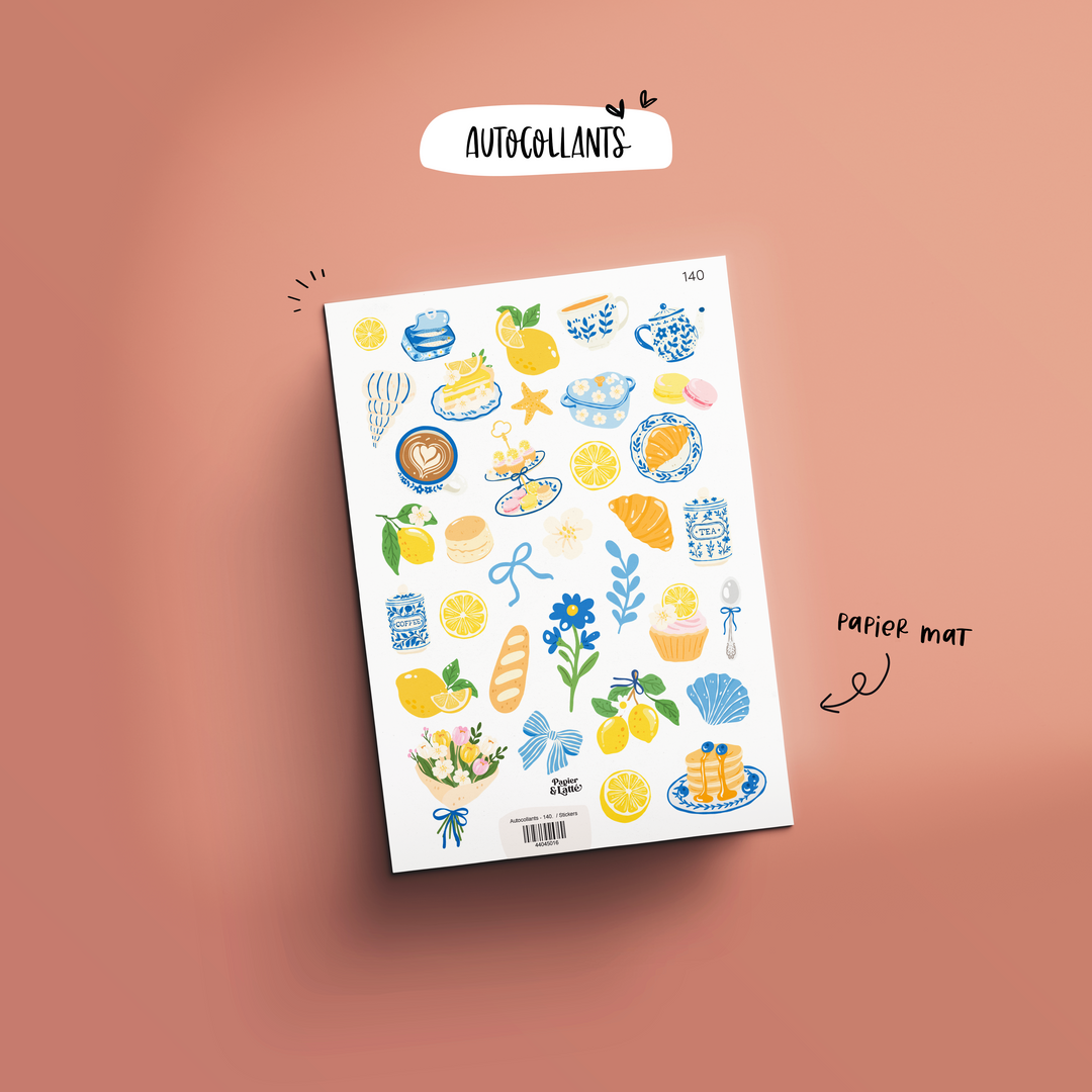 Autocollants - 140. Thé au citron / Stickers