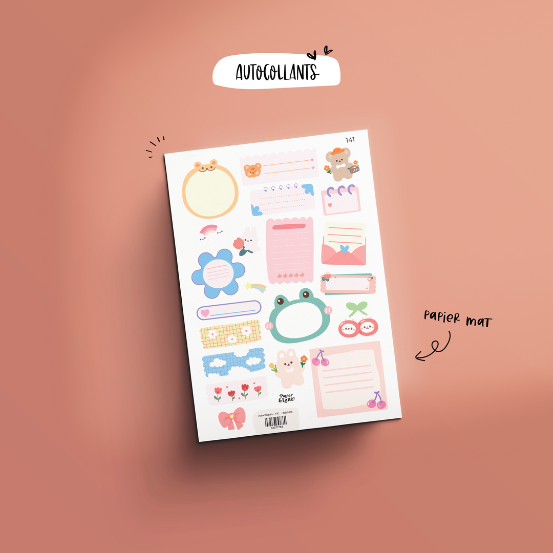 Autocollants - 141. Notes miniatures / Stickers