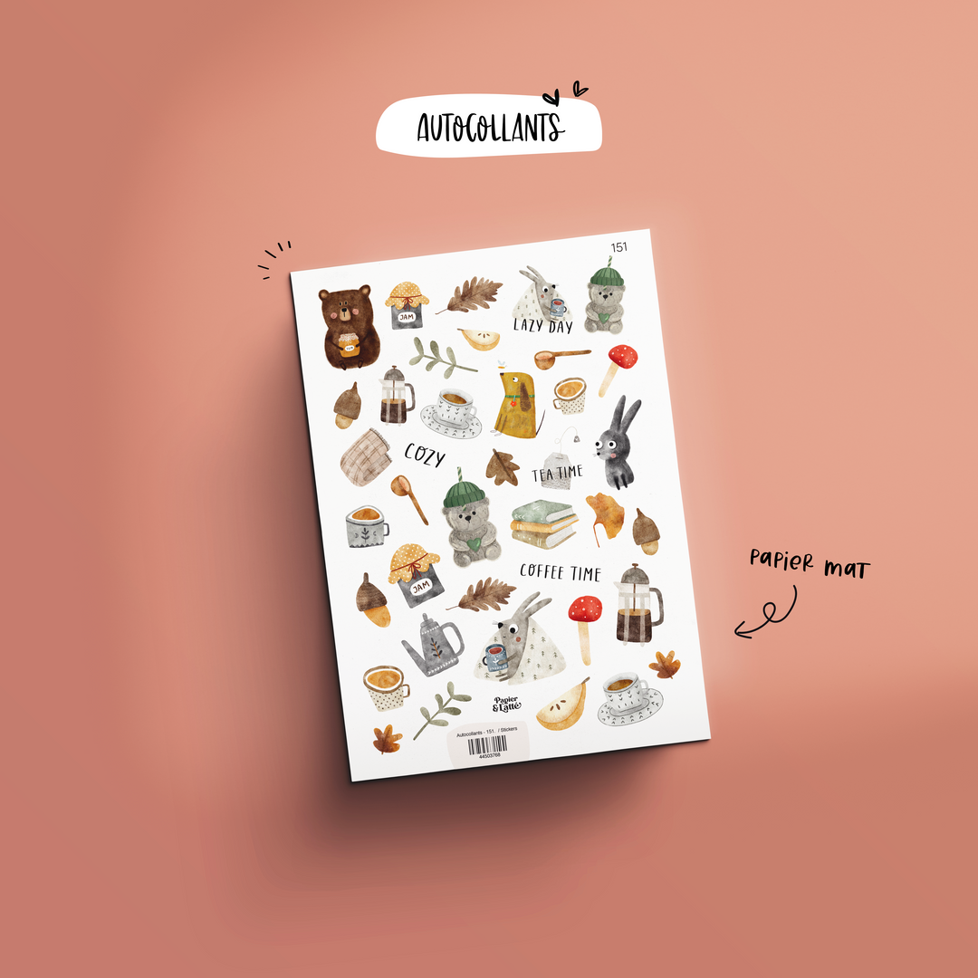 Autocollants - 151. Automne douillet / Stickers