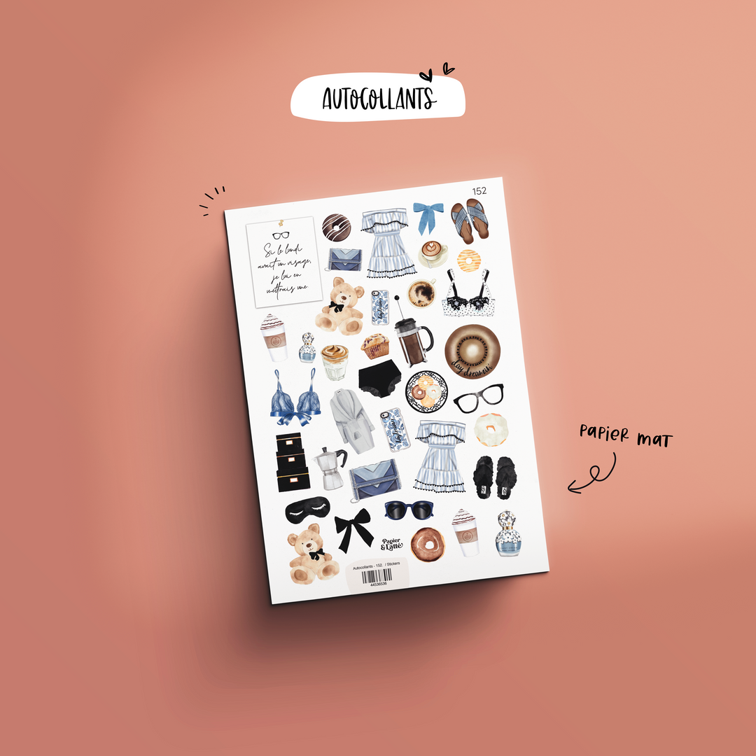 Autocollants - 152. Chic et café  / Stickers