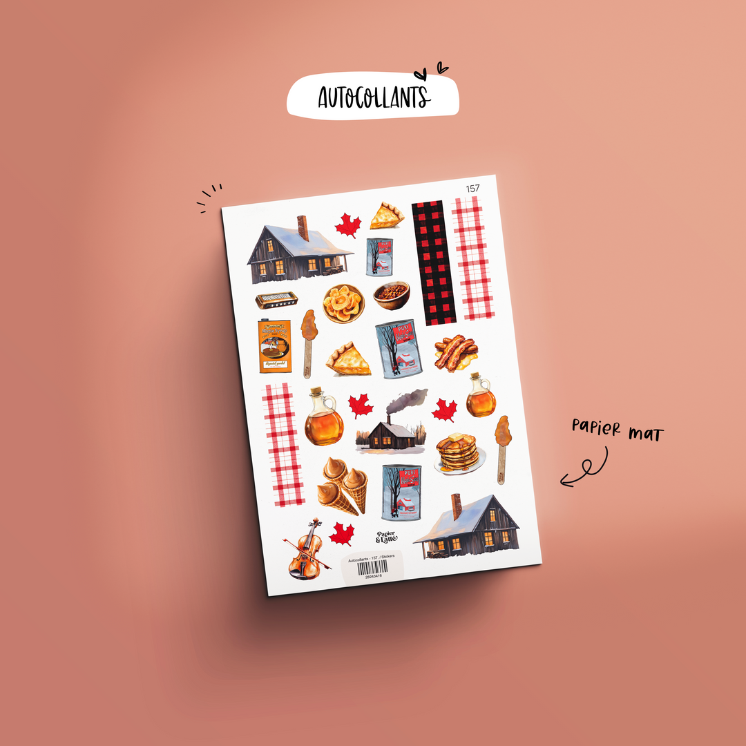 Autocollants - 157. Cabane à sucre / Stickers