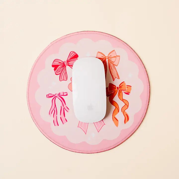 Tapis de souris Chic Clicks - Boucles rosés - Rond