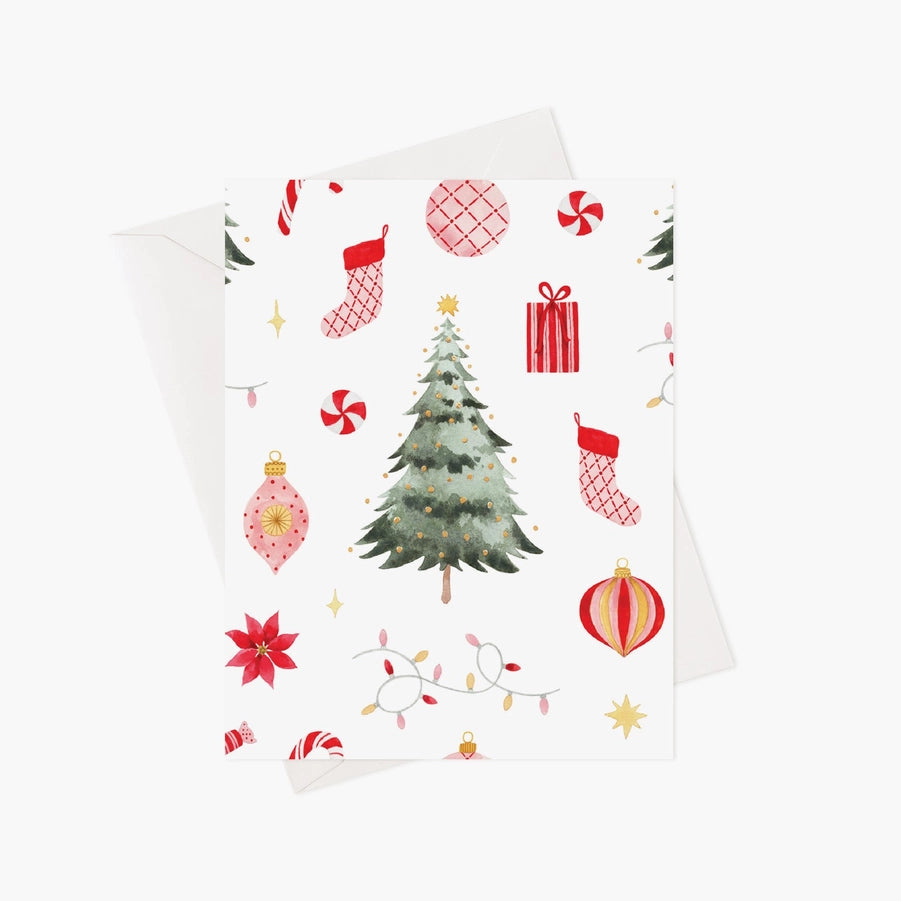 Carte de souhaits illustrée par Marie-Lise (enveloppe incluse) -  Mon Beau Sapin