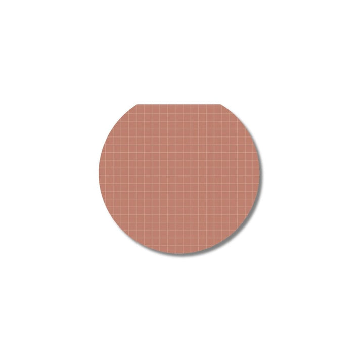 Bloc-notes autocollants - Post-it en forme de cercle à sommet plat – Grille rouille