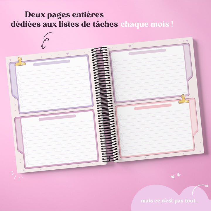 Agenda mensuel - Kawaii