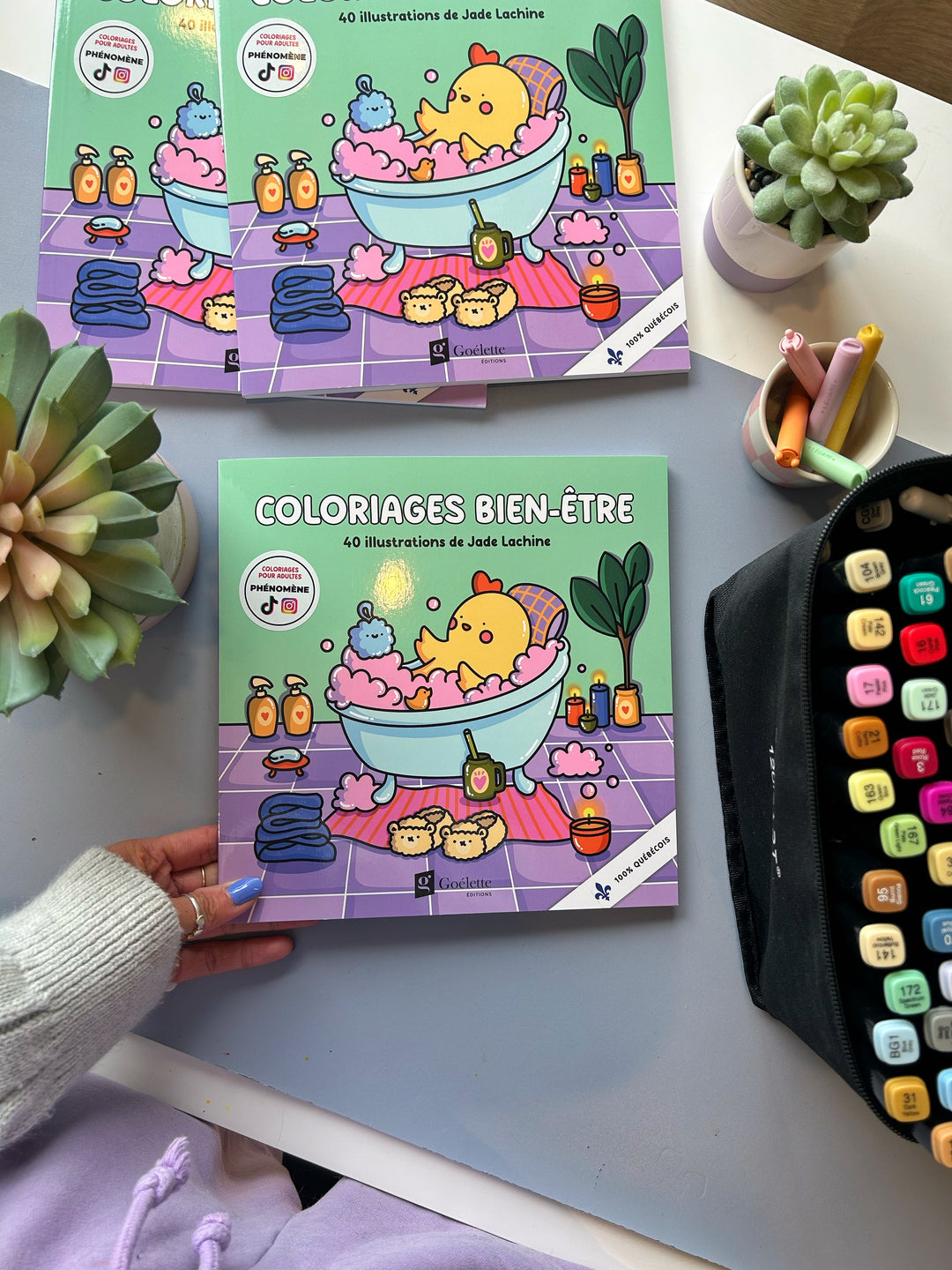 Livre à colorier Jade Lachine pour activité créative avec dessins artistiques détaillés