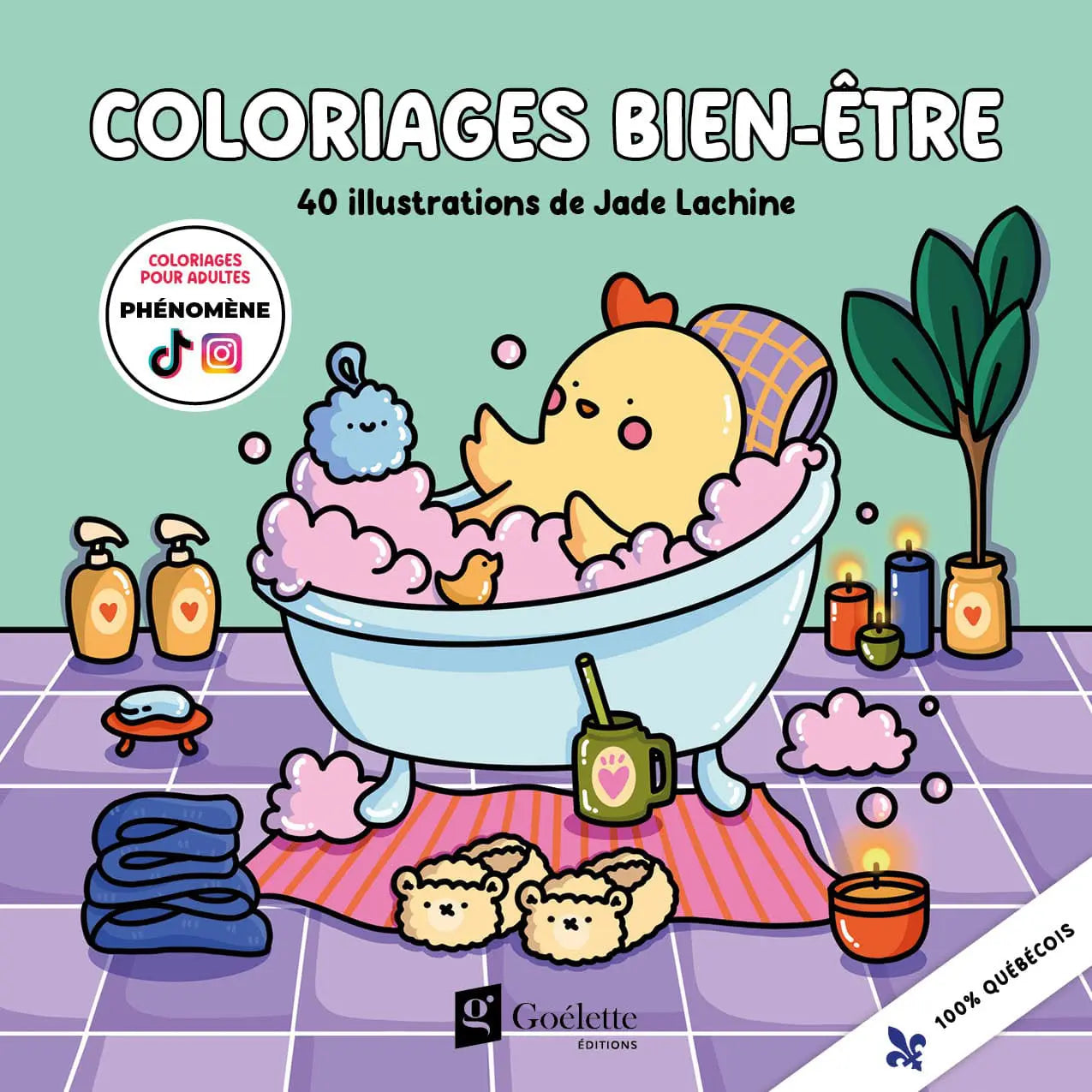 Livre à colorier Jade Lachine pour activité créative avec dessins artistiques détaillés