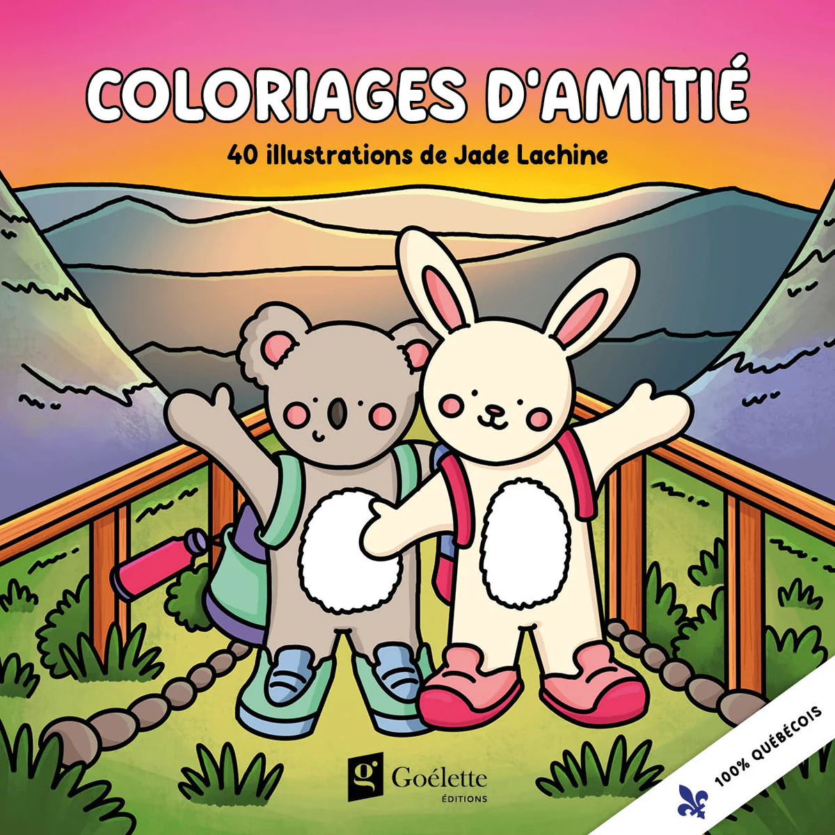 Livre à colorier Jade Lachine avec dessins inspirants pour moment créatif