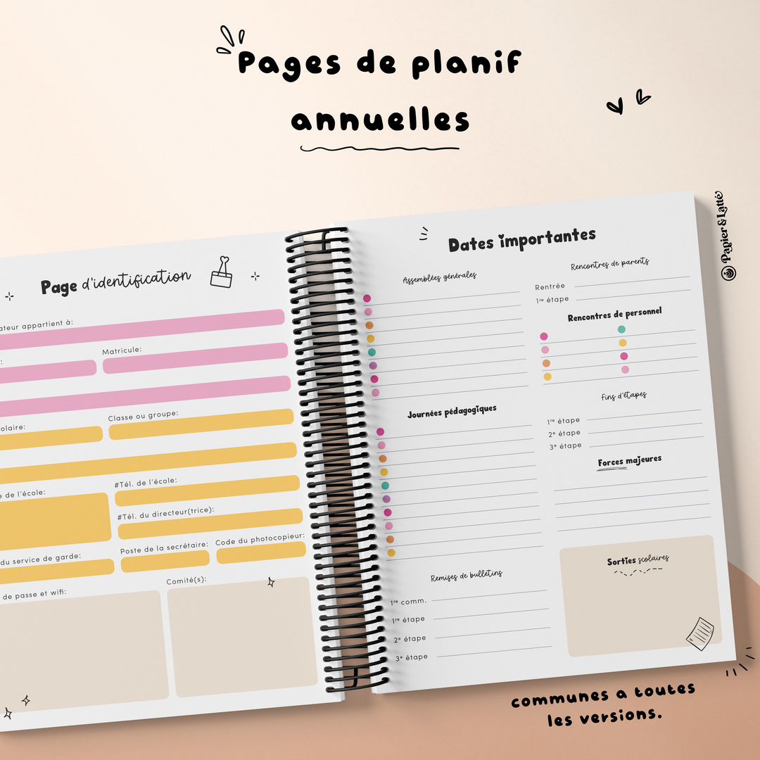 Planificateur pour enseignant 2026-2027 - 02