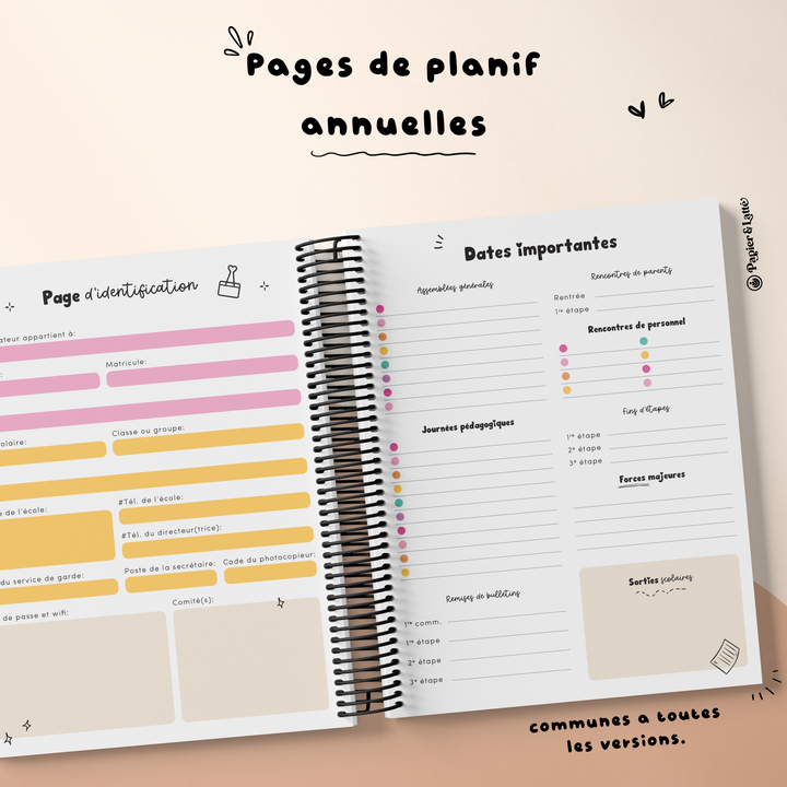 Planificateur pour enseignant 2026-2027 - 02