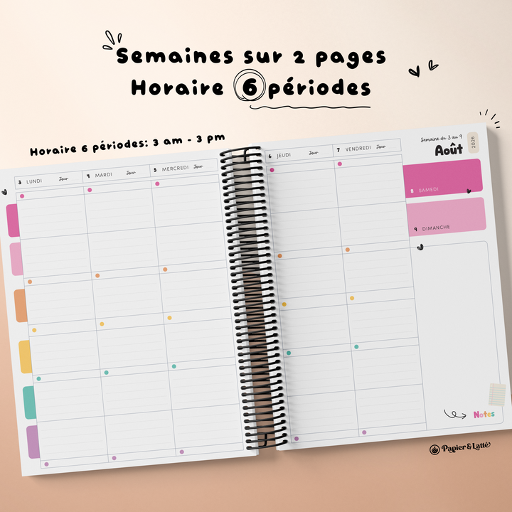 Planificateur pour enseignant 2026-2027 - 02