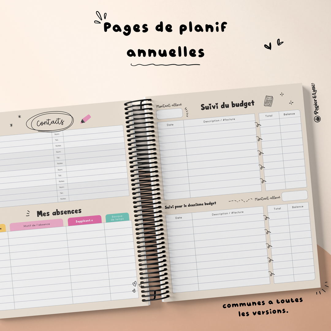 Planificateur pour enseignant 2026-2027 - 02