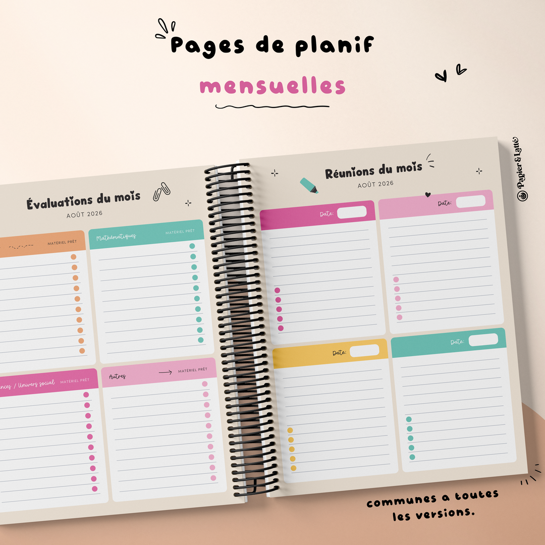 Planificateur pour enseignant 2026-2027 - 02