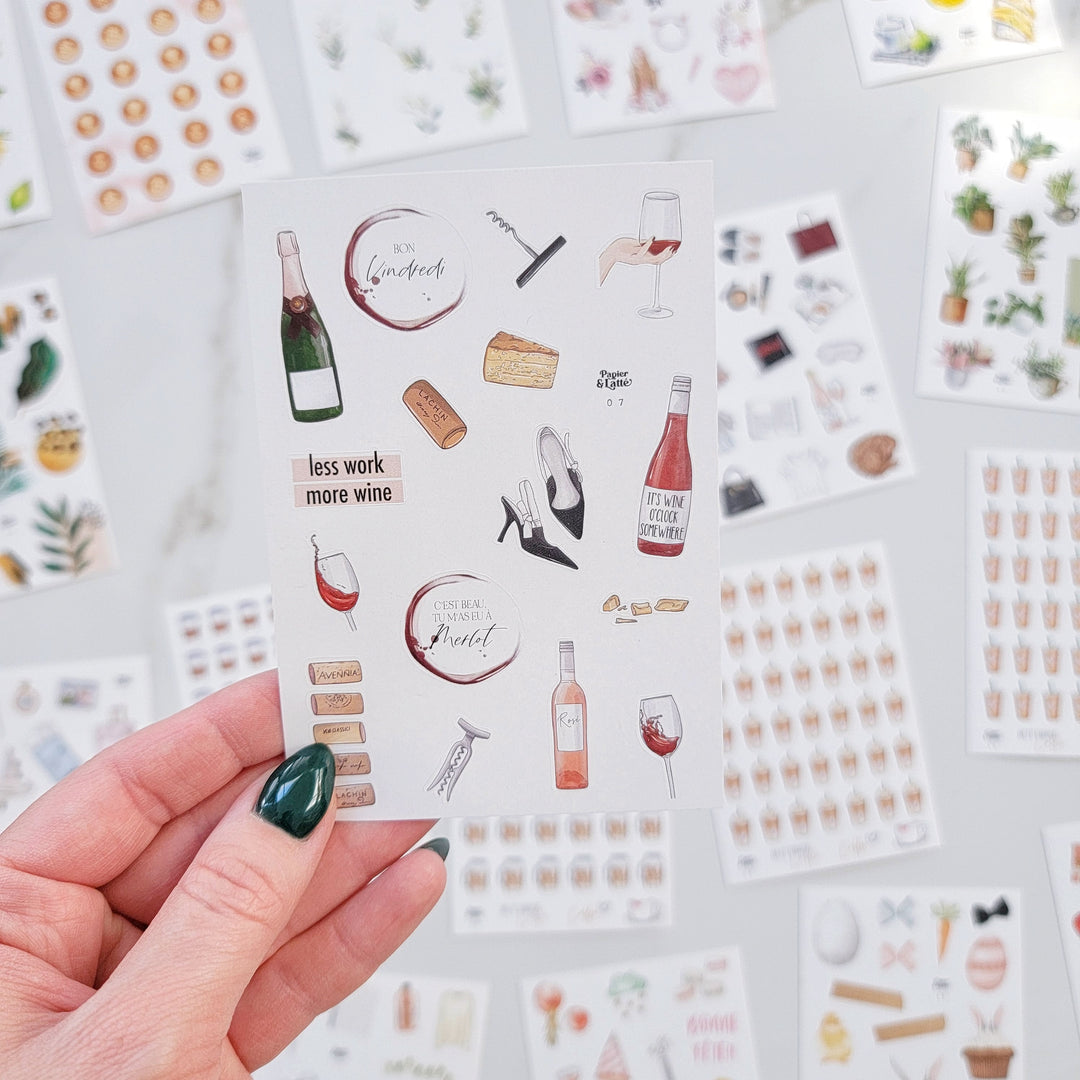 Mini feuille d'autocollants - Idéal pour nos agendas de poche en cuir vegan