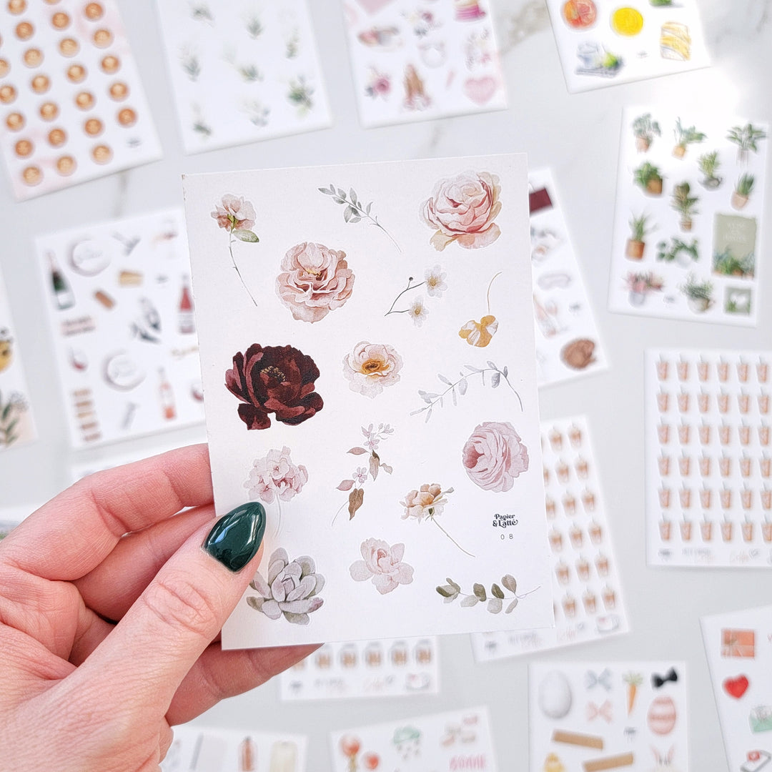 Mini feuille d'autocollants - Idéal pour nos agendas de poche en cuir vegan