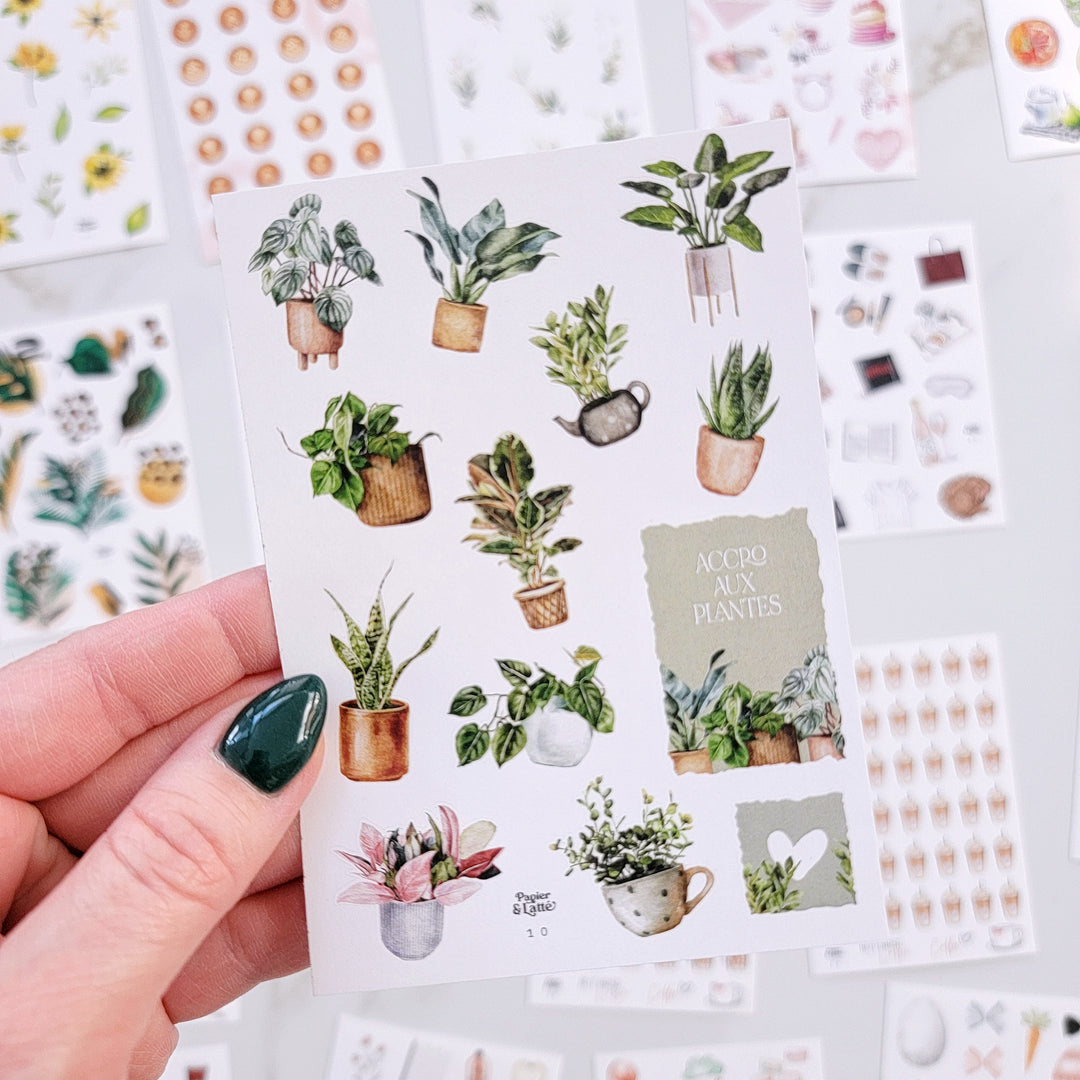 Mini feuille d'autocollants - Idéal pour nos agendas de poche en cuir vegan