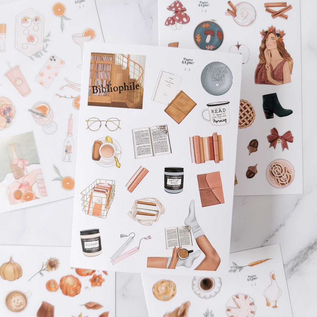 Mini feuille d'autocollants - Idéal pour nos agendas de poche en cuir vegan