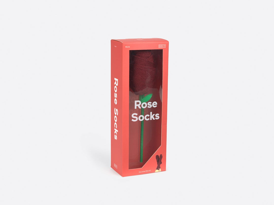Chaussettes amusantes - Rose rouge